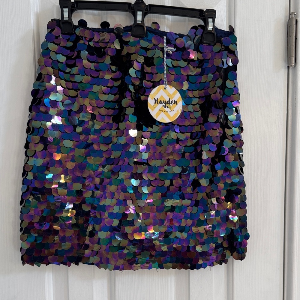 Hayden Iridescent Sequin Mini Skirt
